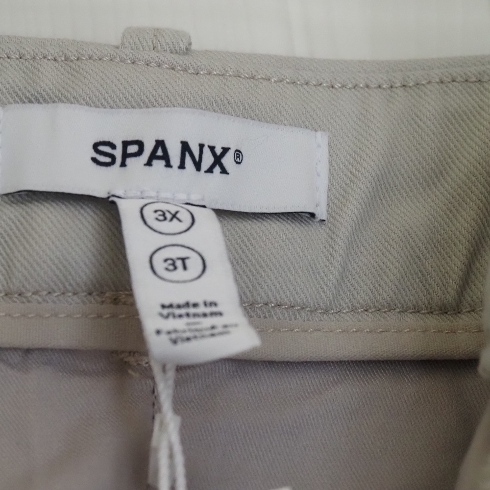 Spanx st crop wide leg 2.0 pants NWT 3X Stretch Twill in Bone - Picture 5 of 9